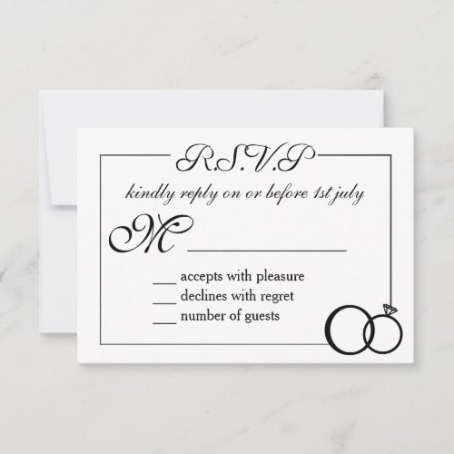 We Do Wedding RSVP Card