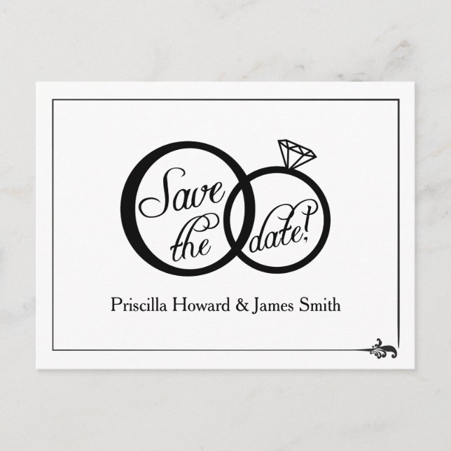 We Do Wedding Save The Date Postcard (white) (Front)