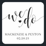 We Do Wedding Thank You Stickers<br><div class="desc">These stickers are perfect for placing on your wedding favors to thank your guests.</div>