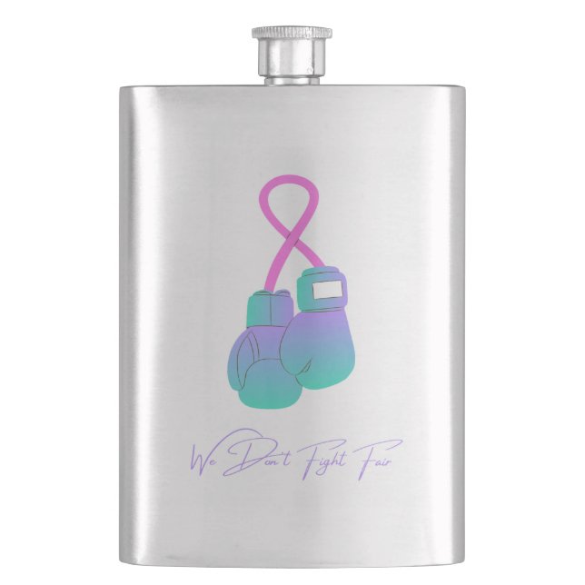 We Don't Fight Fair Flask (Front)