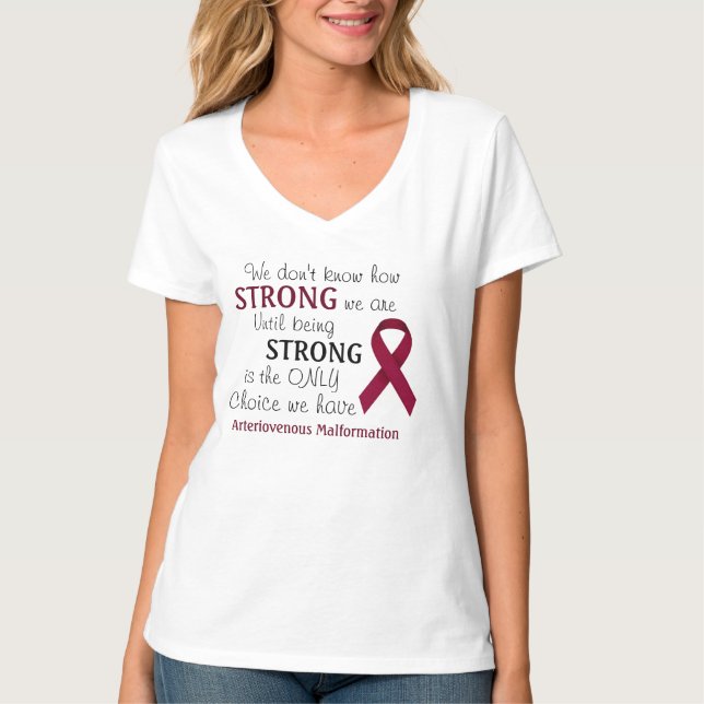 "We Don't Know" Arteriovenous Malformation Shirt (Front)
