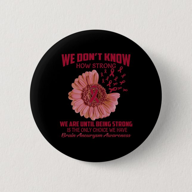 We don't know how strong Brain Aneurysm  Button (Front)