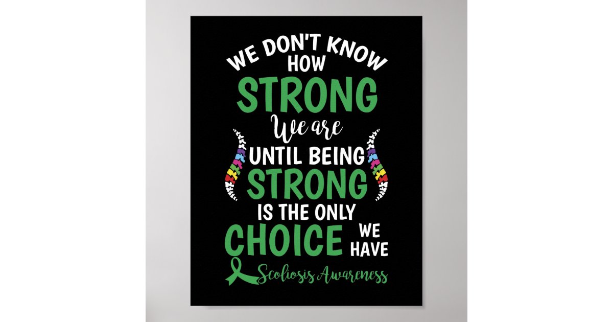 Repeat Until Strong We Don't Know How Strong We Are Until Being Strong Poster | Zazzle