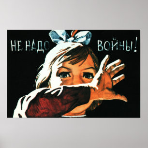 "We Don't Need War" Vintage 1962 Russia Propaganda Poster