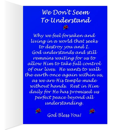 We Don't Seem To Understand (Inside (Right))