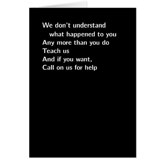 "we don't understand" (Front)