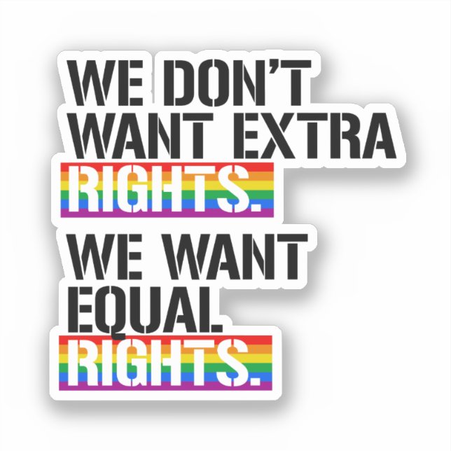 We don't want extra rights sticker (Front)