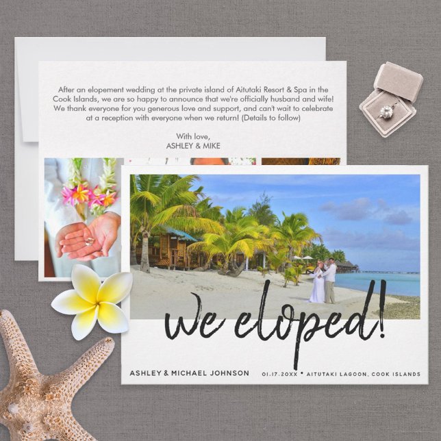 We Eloped | 4 Photo Wedding Announcement (Creator Uploaded)