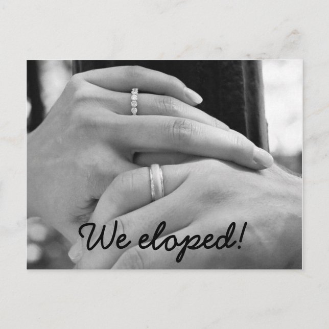We eloped Announcement (Front)