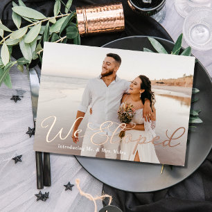 We Eloped Announcement Real Foil Headline