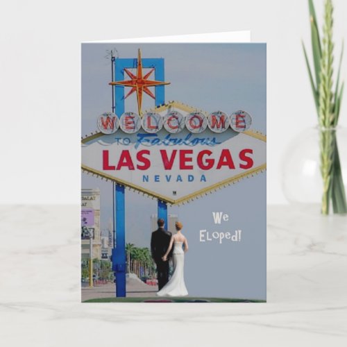 WE ELOPED BG in Las Vegas Card