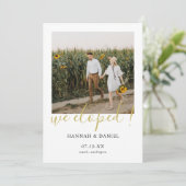We Eloped Card with Photo (Standing Front)