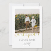 We Eloped Card with Photo (Front)