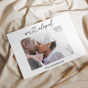 We Eloped Elopement Announcement with QR code