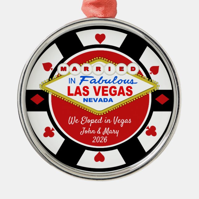 We Eloped in Vegas Ornament 2026 (Front)