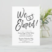 We Eloped | Minimal Post Wedding Party Invitation (Standing Front)