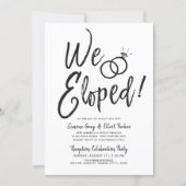 We Eloped | Minimal Post Wedding Party Invitation (Front)