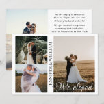We Eloped Photo Collage Wedding Announcement 