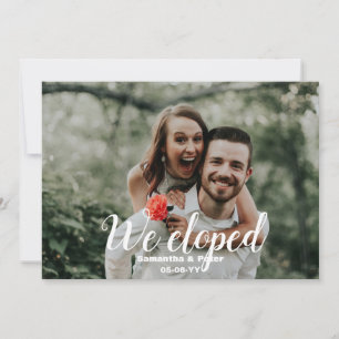 We Eloped Photo Wedding Announcement