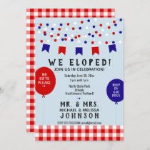 We Eloped! Picnic Party BBQ Barbecue Wedding Invitation