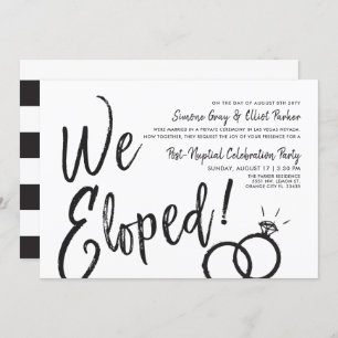 We Eloped   Post Nuptial Dinner Invitation