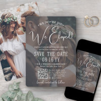 We Eloped! QR Code Photo Overlay Wedding Reception