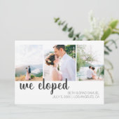 We Eloped Three Photo Announcement (Standing Front)