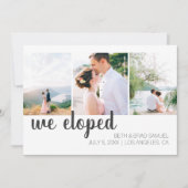 We Eloped Three Photo Announcement (Front)