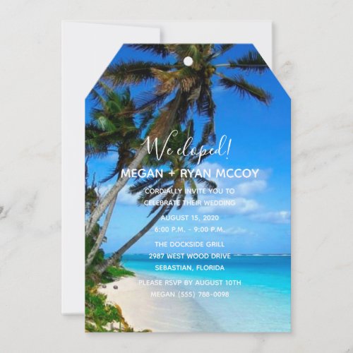 We Eloped Tropical Beach Destination Wedding Save The Date
