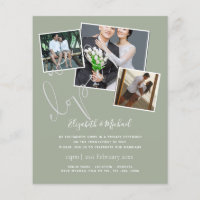 We Eloped Wedding Announcement Invitations Budget