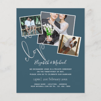 We Eloped Wedding Announcement Invitations Budget