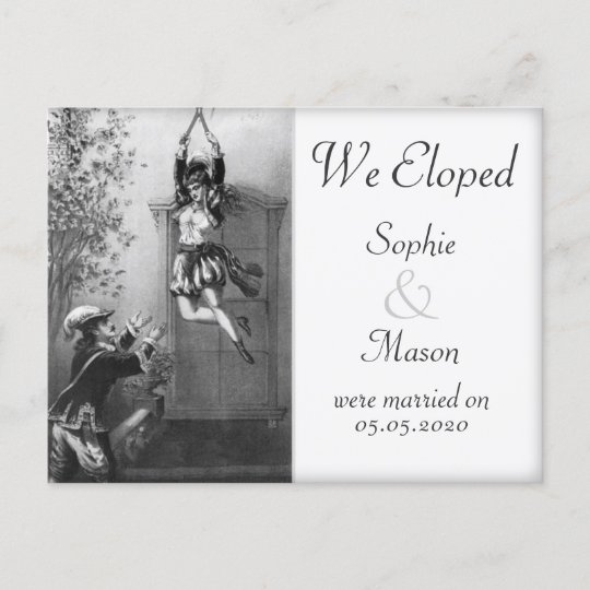We Eloped Wedding Announcement Vintage Theme Zazzle We Eloped Wedding Announcement Vintage Theme