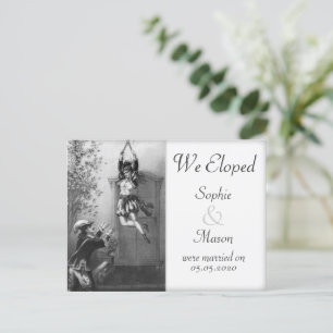 We Eloped - Wedding Announcement Vintage Theme Postcard