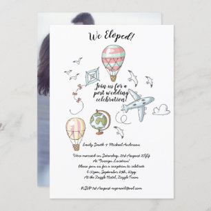 We Eloped - Wedding Celebration Invites with Photo