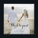 We Eloped Wedding keyring  Magnet<br><div class="desc">we eloped keyring - add your date and picture</div>