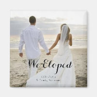We Eloped Wedding keyring  Magnet