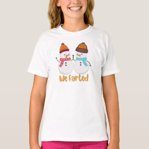 We Farted Snowman Christmas T-Shirt