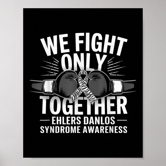 We Fight Only Together Boxing Glove Zebra Eds Awar Poster (Front)