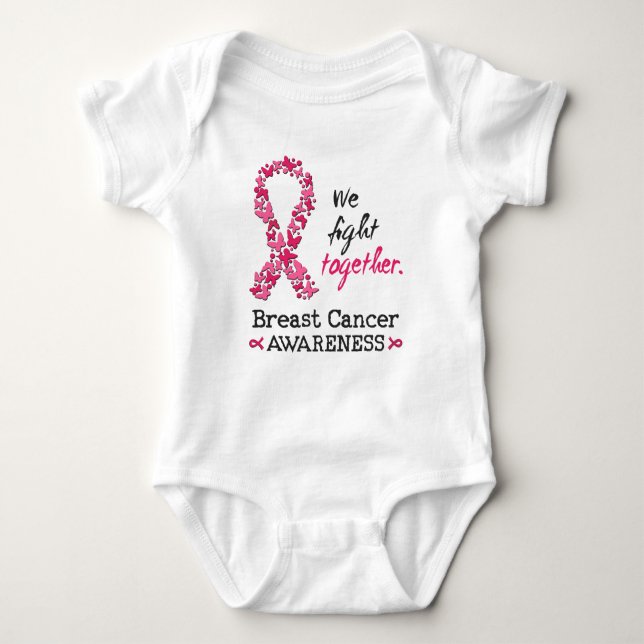 We fight together against Breast Cancer Baby Bodysuit (Front)