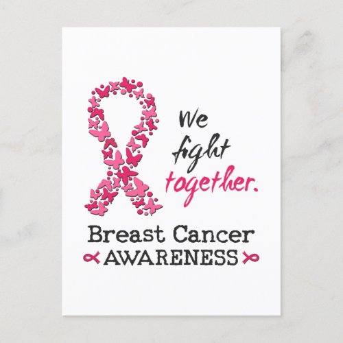 We fight together against Breast Cancer Postcard