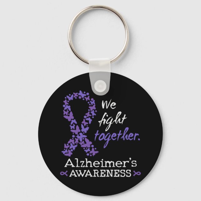We fight together - Alzheimer awareness Keychain (Front)