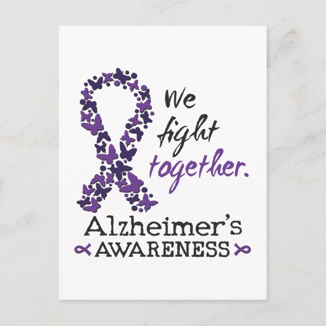 We fight together - Alzheimer awareness Postcard (Front)