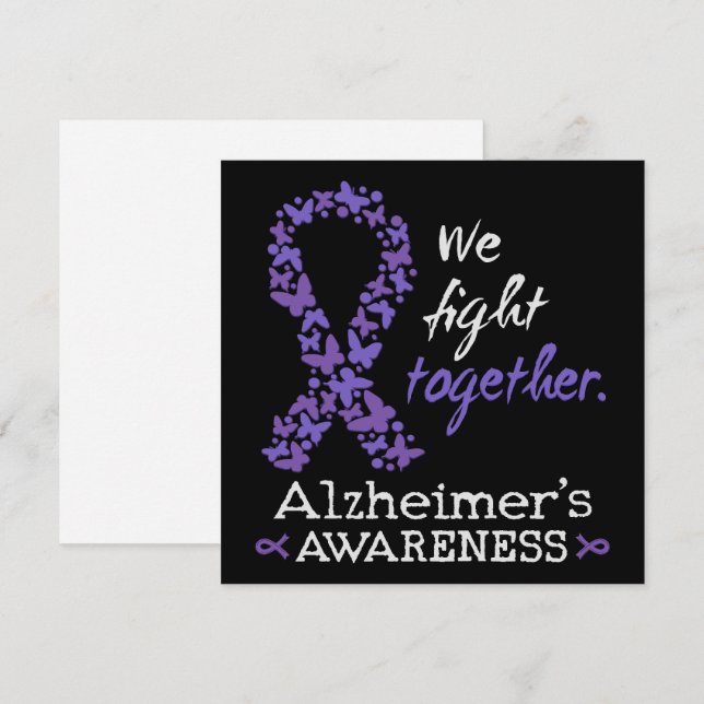 We fight together - Alzheimer awareness Thank You Card (Front/Back)