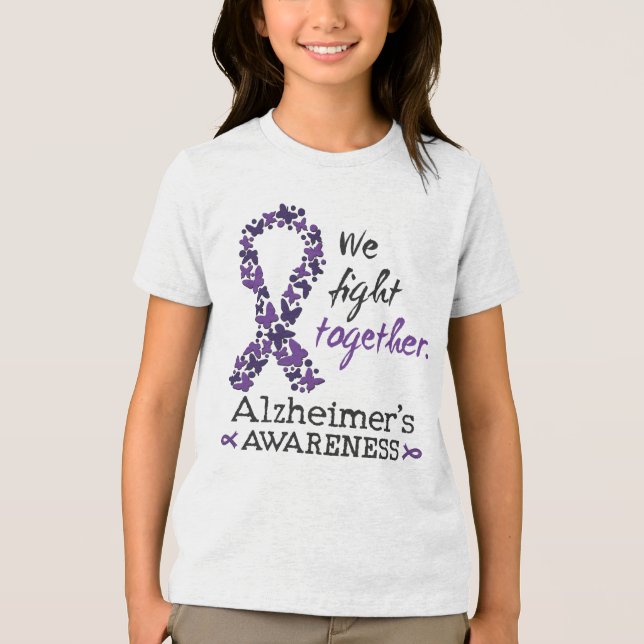 We fight together - Alzheimer awareness Tri-Blend Shirt (Front)