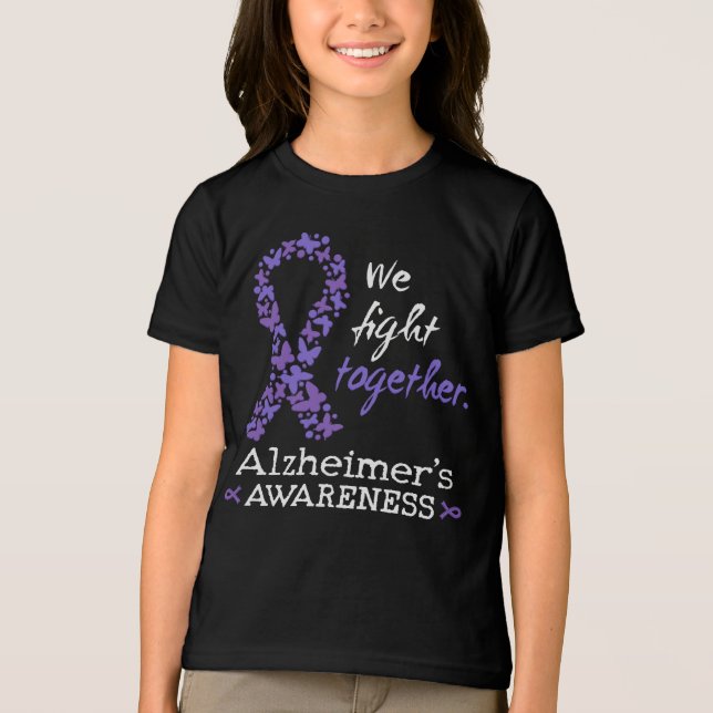 We fight together - Alzheimer awareness Tri-Blend Shirt (Front)