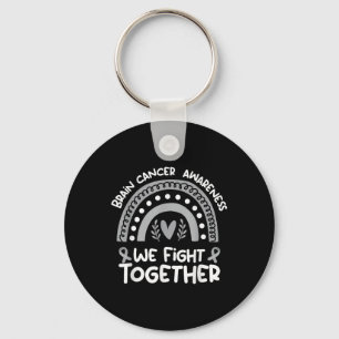 We Fight Together Brain Cancer Awareness Shirt Bra Keychain