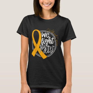 We Fight Together Childhood Cancer Awareness Gold  T-Shirt