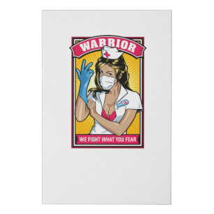 We fight what you fear faux canvas print