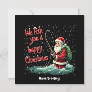 We Fish You a Happy Christmas Festive Fun  Invitation