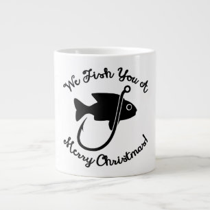 We Fish You A Merry Christmas Nautical Fun Giant Coffee Mug